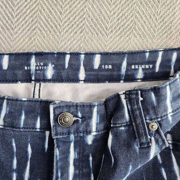 New Directions Jeans Women's 16R Blue Bleach Tie Dyed Skinny Stretch ND314-TDT - Picture 8 of 16